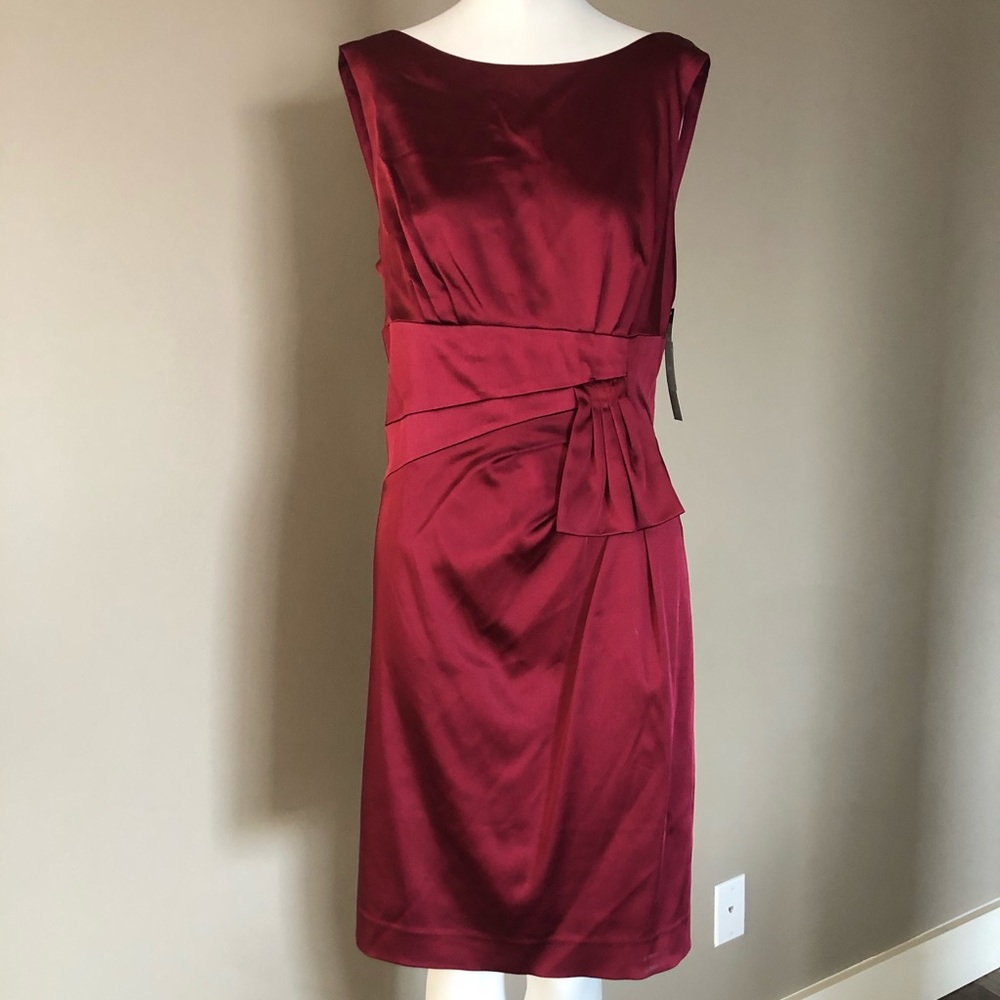 Tahari Arthur S Levine Wine Cocktail Dress